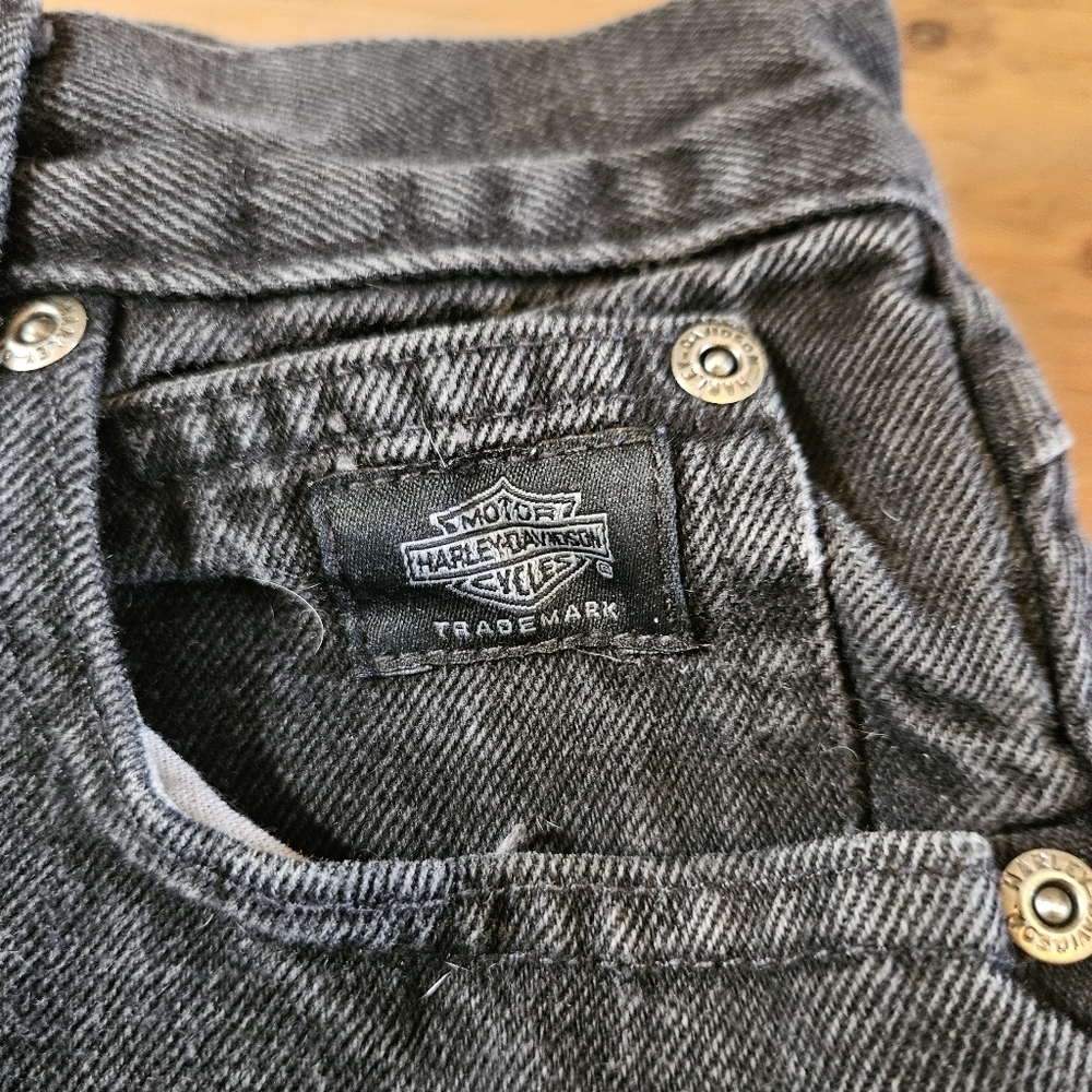 Harley Davidson Vintage Women's Classic Fit Jeans Black Size 12R - Picture 2 of 12